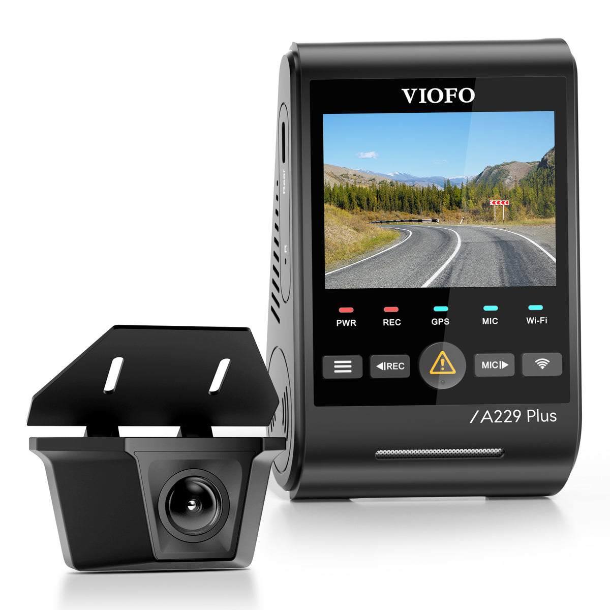 VIOFO A229 Plus-W 2CH 2K Front+2K Waterproof Rear Camera with Dual Sony STARVIS 2 Sensors, 2-Channel HDR, Ultra Fast 5GHz Wi-Fi & Precise GPS, Smart Voice Control