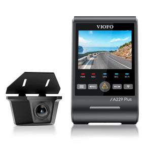 VIOFO A229 Plus-W 2CH 2K Front+2K Waterproof Rear Camera with Dual Sony STARVIS 2 Sensors, 2-Channel HDR, Ultra Fast 5GHz Wi-Fi & Precise GPS, Smart Voice Control