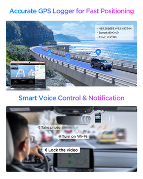 VIOFO A329S 2CH 4K 60FPS+2K HDR Dash Cam with Sony STARVIS 2 Sensor, Built-in Wi-Fi 6 and GPS, Support SSD Storage, Low Power Impact Detection, Hybrid Parking Recording