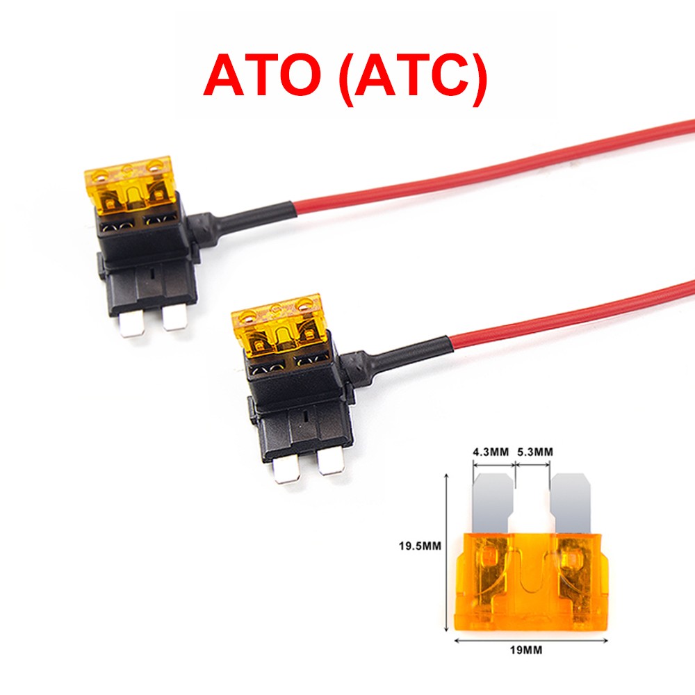 2PCS Circuit Fuse Tap with Mini, Micro2, Micro3, ATO, Mini Low Profile Adapter Holder