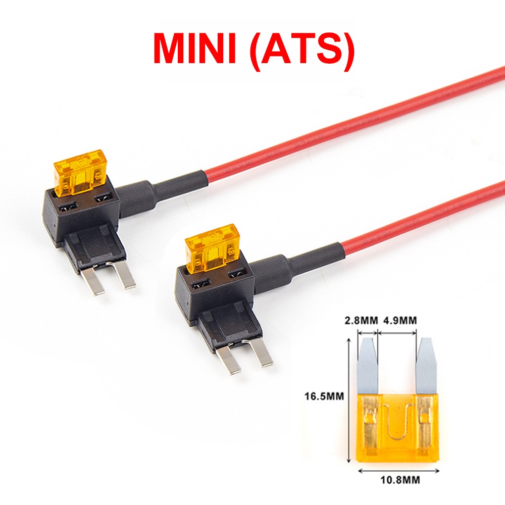2PCS Circuit Fuse Tap with Mini, Micro2, Micro3, ATO, Mini Low Profile Adapter Holder