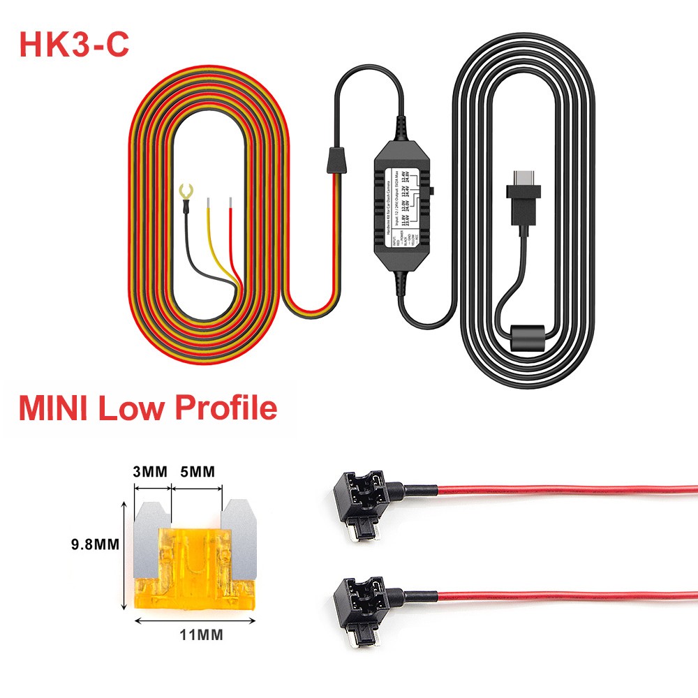 VIOFO HK3-C Type-C Hardwire Kit for A139/A139 PRO 1CH/2CH/3CH Dash Camera