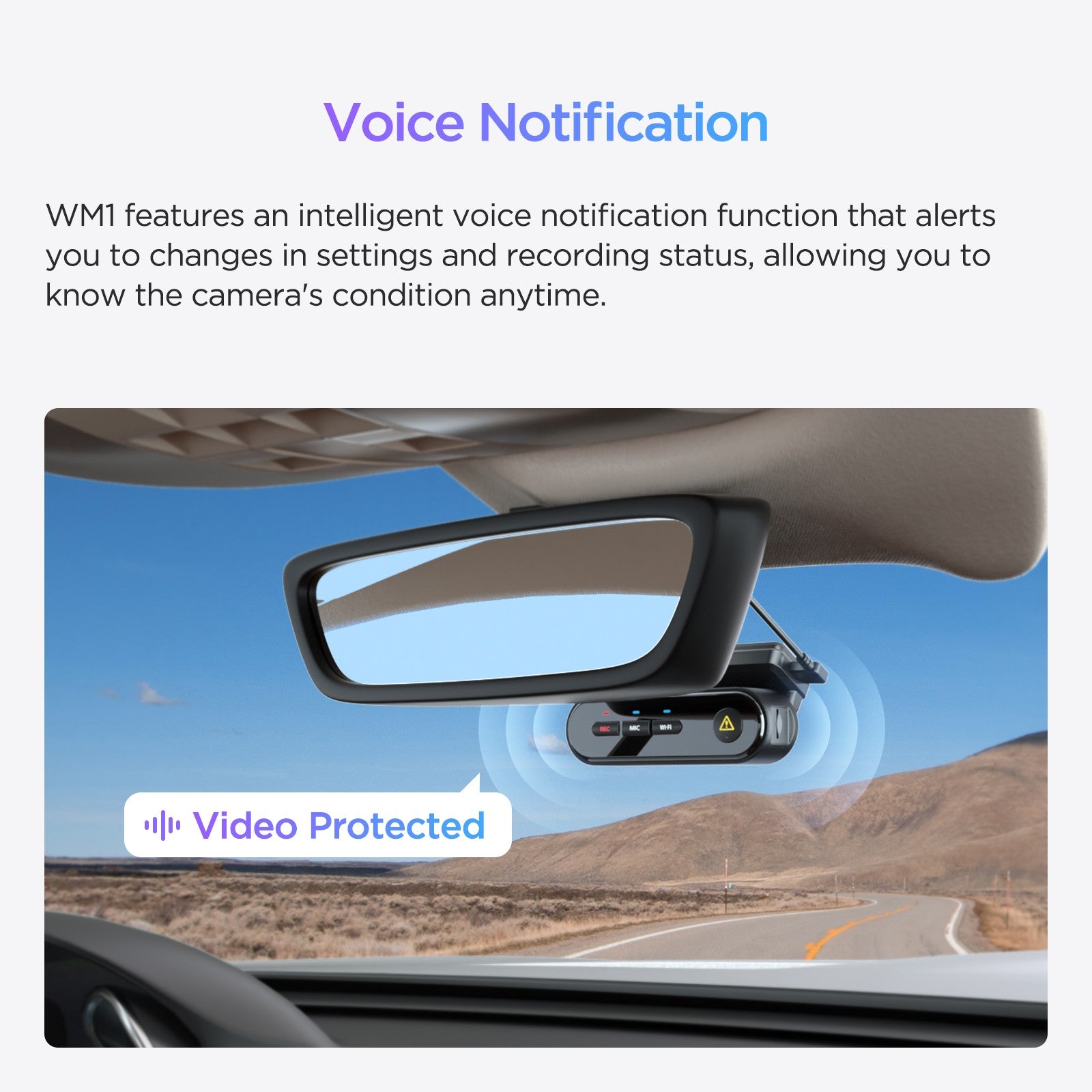 VIOFO WM1 2K Quad HD 1440P 30FPS Smaller WiFi GPS Dashcam with Sony STARVIS IMX335 Sensor