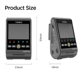 VIOFO A229 Plus 1CH 2K HDR Front Dash Cam with Sony STARVIS 2 IMX675 Sensor Voice Control 5GHz WiFi Ultra-Precise GPS