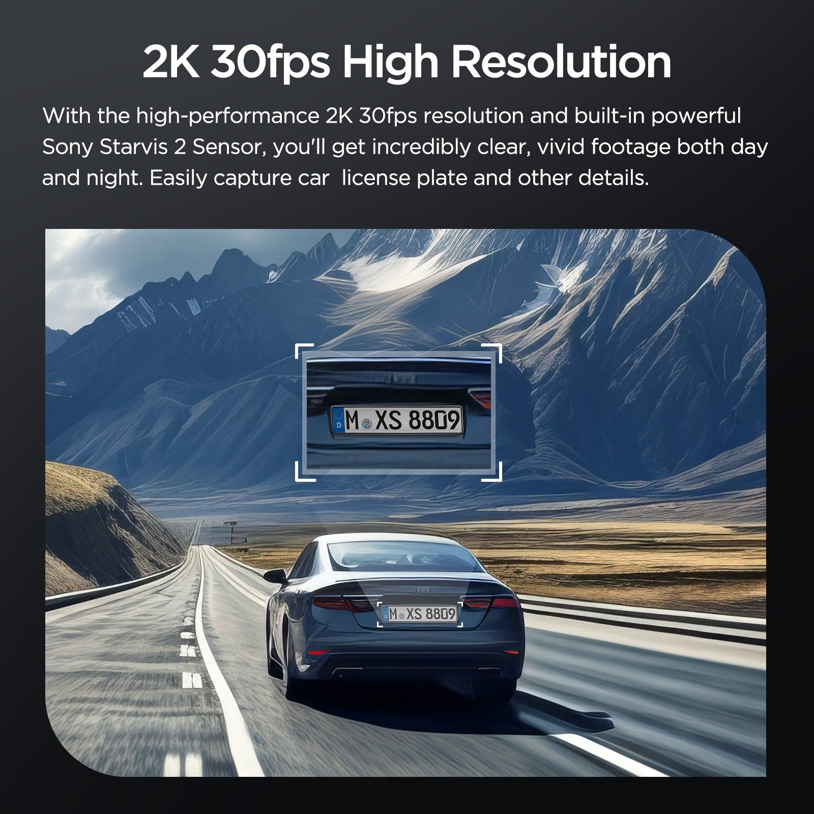 VIOFO VS1 Mini 2K HDR with Sony STARVIS 2 IMX675 Sensor 5GHz Wi-Fi Voice Control GPS Dash Cam with Free 32GB MicroSD Card