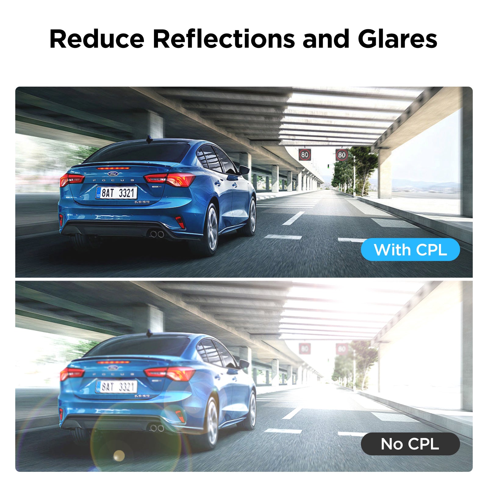 VIOFO CPL-600 Rear Filter, Anti-Glare Circular Polarizing Lens for RTC420/RC320/A329S/A329T/A229 Ultra Series