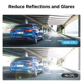 VIOFO CPL-600 Rear Filter, Anti-Glare Circular Polarizing Lens for RTC420/RC320/A329S/A329T/A229 Ultra Series