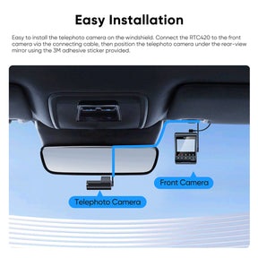 VIOFO RTC420 2K HDR Telephoto Camera Set with Sony STARVIS 2 Sensor for A329T/A329TW Series