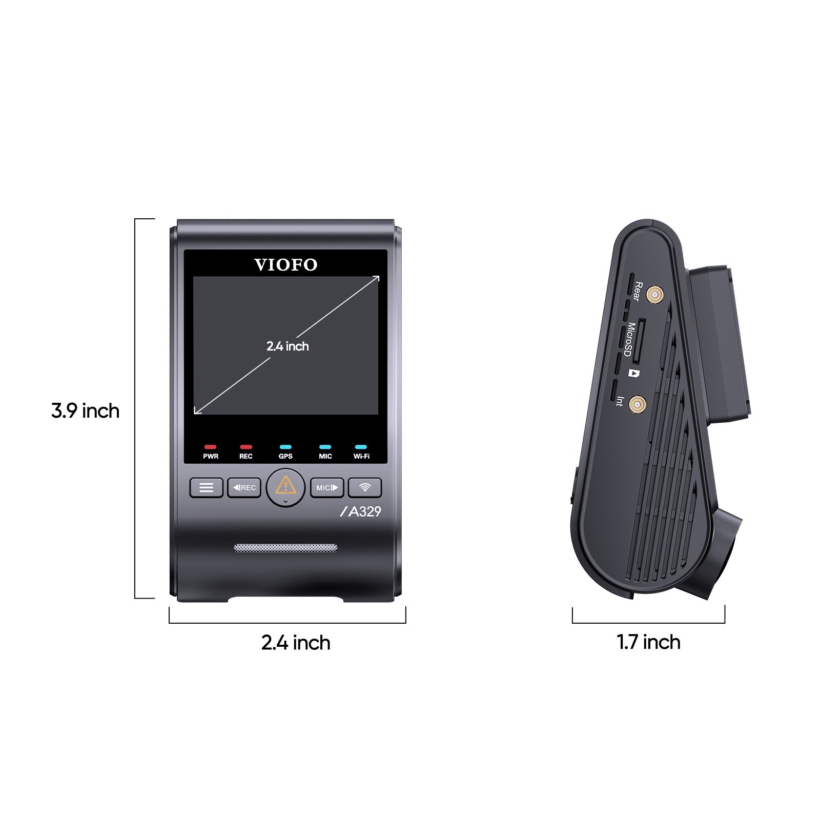 VIOFO A329S 1CH 4K 60FPS Wi-Fi 6 HDR Dash Cam with Sony STARVIS 2 Sensor, Support SSD Storage, Low Power Impact Detection, Hybrid Parking Recording