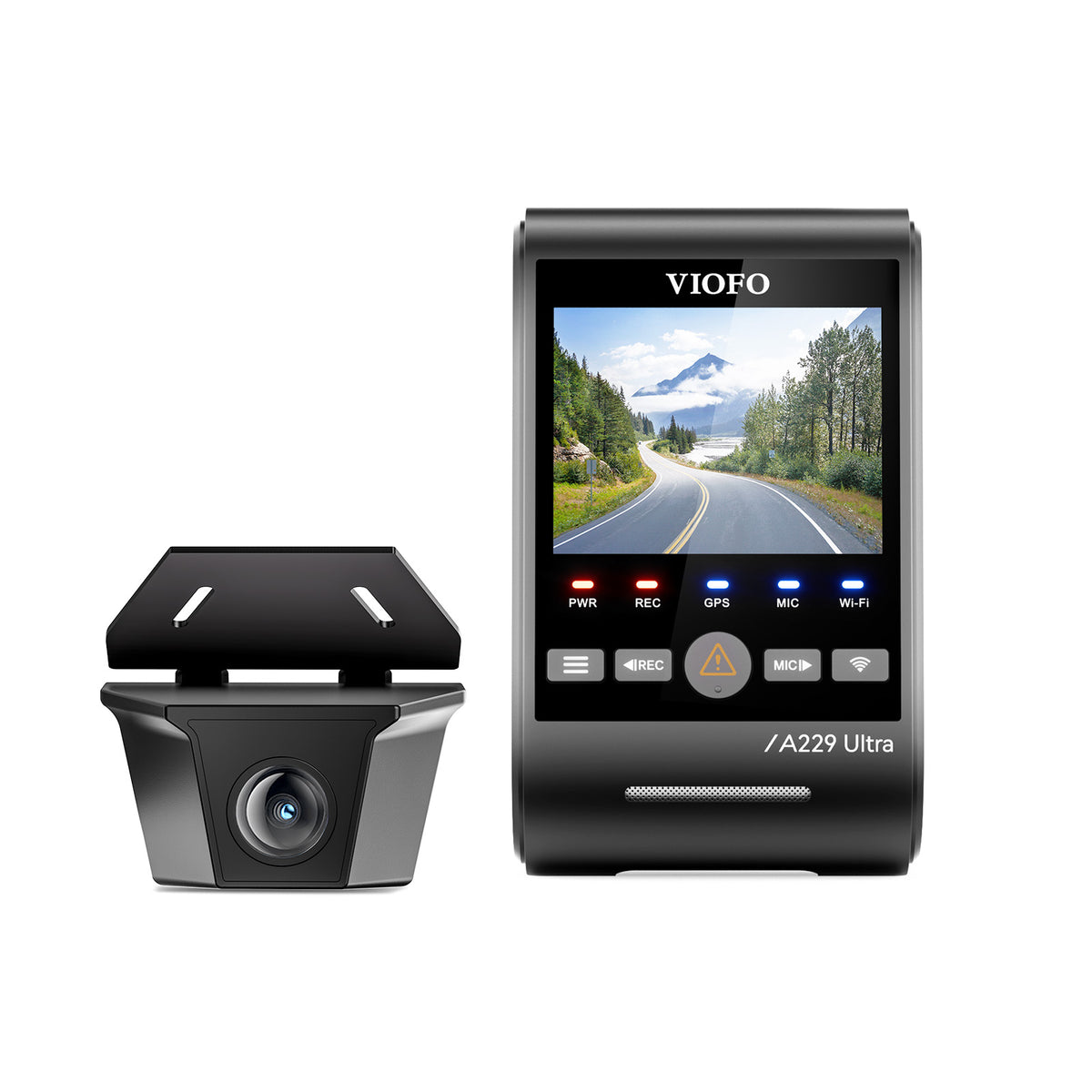 VIOFO A229 Ultra-W 2CH 4K Front+4K Waterproof Rear Camera with Dual Sony STARVIS 2 Sensors, 2-Channel 4K HDR, F1.5 Super Aperture and IP67 Rating Waterproof Lens