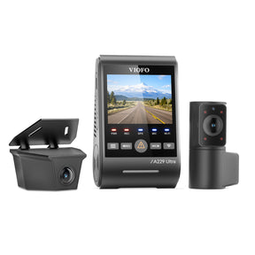 VIOFO A229 Ultra-W 3CH 4K Front+4K Waterproof Rear Camera+1080P Fisheye Cabin Camera with Triple Sony STARVIS 2 Sensors, 3-Channel HDR, Ultra Fast 5GHz Wi-Fi & Precise GPS