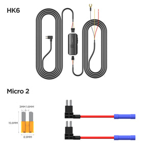 VIOFO Type-C HK6 ACC Hardwire Kit for A329S Series, Support Hybrid Parking Mode, Automatic Voltage Display, Low Power Consumption