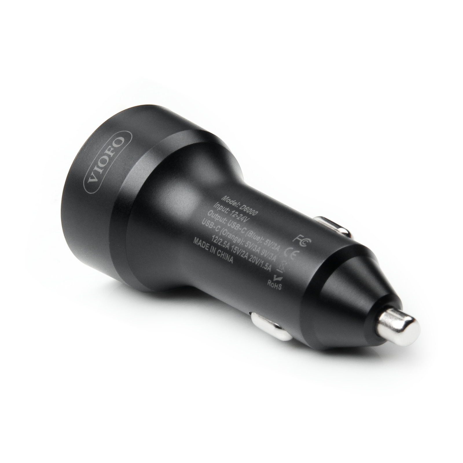 VIOFO D6000 Type-C Dual USB Cigarette Car Charger for A329/A329S/A229 Ultra Dashcam