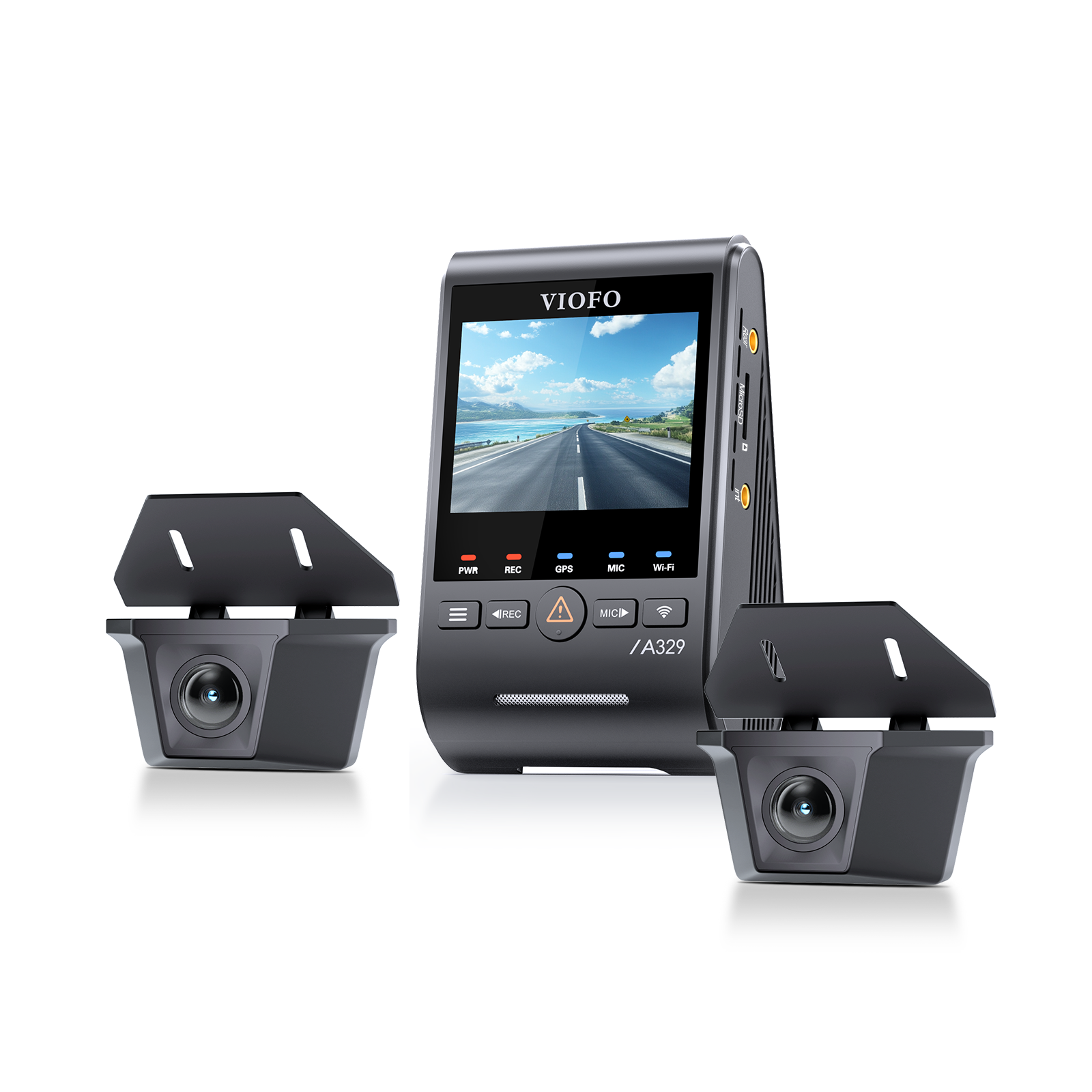 VIOFO A329WW 3CH 4K 30FPS Front+Dual 2K HDR Waterproof Rear Cameras with Sony STARVIS 2 Sensor, Tailored for Heavy-Duty Trucks and Trailers